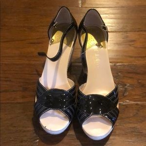 Cole Haan Charlize Blaxk Ptenr Air Wedge